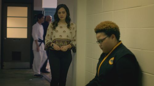 Mary Mouser and Nichole Brown in Cobra Kai (2018)