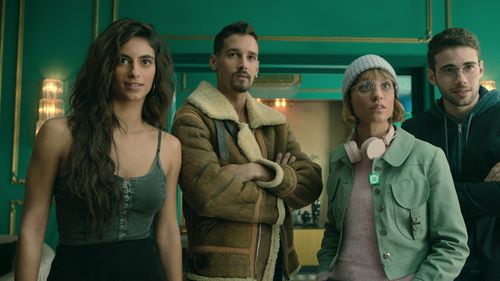 Julio Peña, Michelle Jenner, Joel Sánchez, and Begoña Vargas in Berlin: La energía del amor (2023)