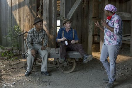 Garrett Hedlund, Dee Rees, and Jason Mitchell in Mudbound (2017)