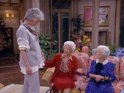 Estelle Getty, Bea Arthur, and Nancy Walker in The Golden Girls (1985)