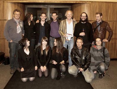 Guido De Craene with the cast of his film 'Carrière'