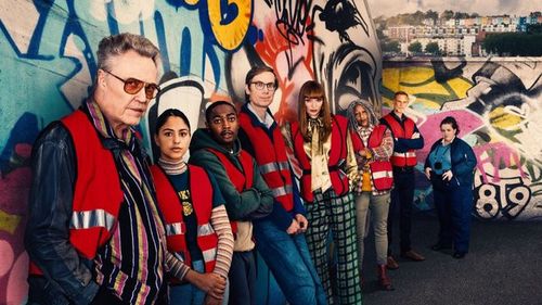 Christopher Walken, Darren Boyd, Stephen Merchant, Eleanor Tomlinson, Jessica Gunning, Gamba Cole, and Rhianne Barreto i