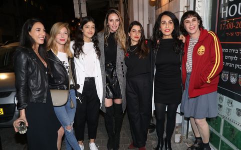 Rita, Dana Ivgy, Orly Silbersatz, Nofar Salman, Mali Levi, Liraz Chamami, and Inna Bakelman at an event for Malkot (2018