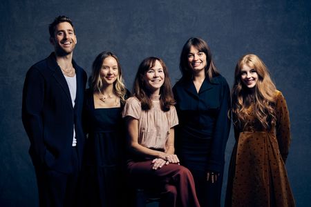 Amelia Gething, Frances O'Connor, Oliver Jackson-Cohen, Alexandra Dowling and Emma Mackey at LA Times Studios for Emily