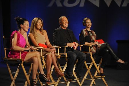 Heidi Klum, Cynthia Rowley, Nina Garcia, and Michael Kors in Project Runway (2004)