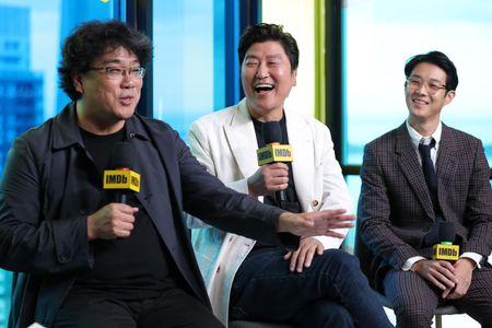 Bong Joon Ho, Song Kang-ho, and Choi Woo-sik at an event for Parasite (2019)