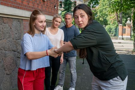 Marco Girnth, Caroline Scholze, Carlotta Bähre, and Viktoria Kosorukova in Leipzig Homicide: Anna (2024)