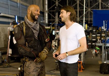 Terminator Salvation Set Photo. From left: Common and Victor Kubicek