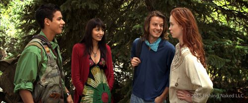 Evan Williams, Elyse Levesque, Tinsel Korey, and Bronson Pelletier in Fishing Naked (2015)