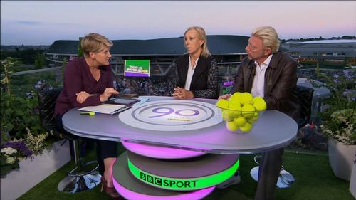 Boris Becker, Clare Balding, and Martina Navratilova in Today at Wimbledon (1964)