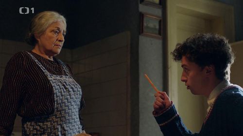 Emília Vásáryová and Jan Cina in The Informant (2020)