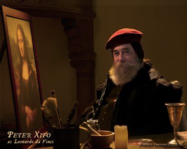 Peter Xifo as Leonardo da Vinci in Pantheon Studios docudrama, 