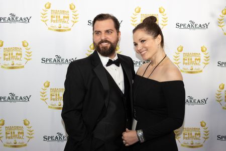 Marco Neves (left) and Jessica Hardin (right) at the 2019 Pasadena International Film Festival