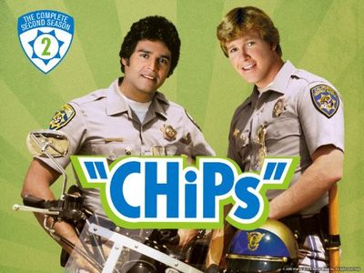 Erik Estrada and Larry Wilcox in CHiPs (1977)