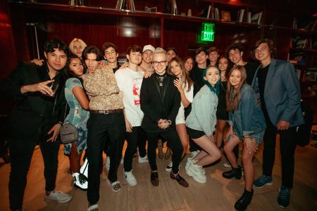 Michael Weist pictured with influencers & guests at Hulu's 