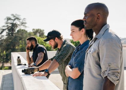 Neil Brown Jr., Jessica Paré, Max Thieriot, and Johnny Alexander