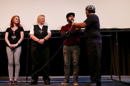 Windy Marshall, Sterling Anno, and Susan Davis at an event for Assumption (2017)