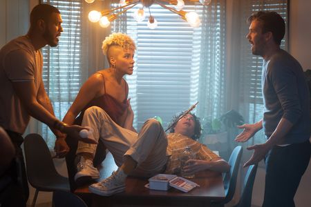 Jim Mahoney, Jon Bass, Sarunas J. Jackson, and Emmy Raver-Lampman in Gatlopp (2022)