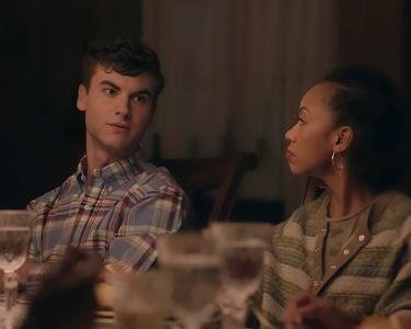 Still of Logan Browning & Christian Weissmann in Dear White People.