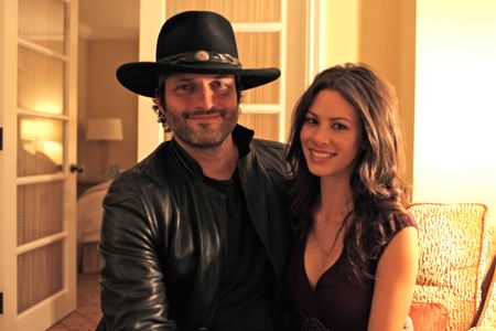 Robert Rodriguez and Nicole Sienna on the set of Amelia's 25th.