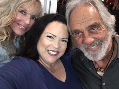 on the red carpet with Tommy Chong