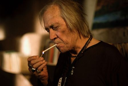 David Carradine on the set of 