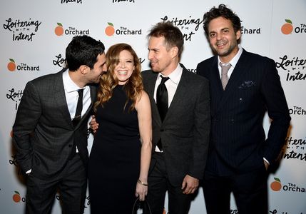 Michael Godere, Natasha Lyonne, Sam Rockwell, Ivan Martin. Loitering with Intent premiere, 2015