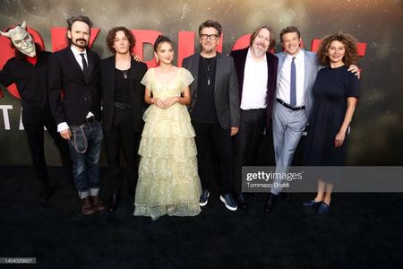 Mason Thames, Jeremy Davies, Ethan Hawke, Scott Derrickson, C.Robert Cargill, Jason Blum, Donna Langrey at the LA Premie