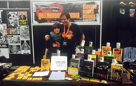 At horror conference (as Hellbender Media) with writer/director Amber Bariaktari.