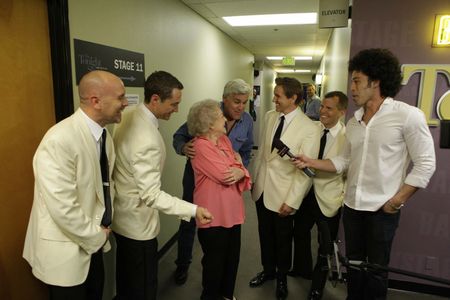 The Tonight Show with Jay Leno (Episode# 19.103). March 1, 2011. Backstage with Billy Lambrinides, Mark Smith, Betty Whi