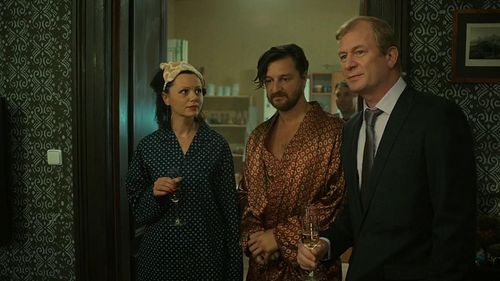 Martin Pechlát, Lucie Zácková, and Andrej Polák in Chlap na strídacku (2020)