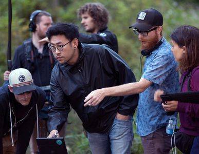 Cameron Tremblay on the set of Hammer of the Gods