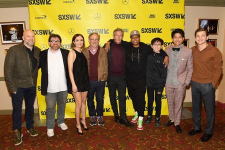 Steven Spielberg, Ben Mendelsohn, Zak Penn, Ernest Cline, Lena Waithe, Win Morisaki, Tye Sheridan, Olivia Cooke, and Phi