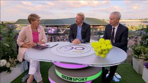 Boris Becker, Clare Balding, and John McEnroe in Today at Wimbledon (1964)