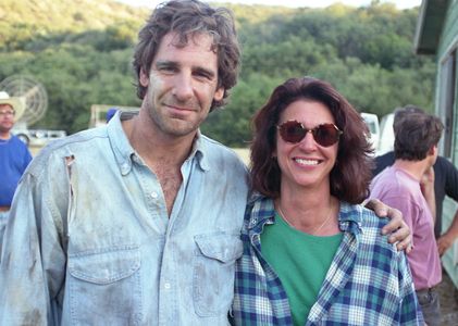 Scott Bakula and producer Jane Raimondi on the set of 