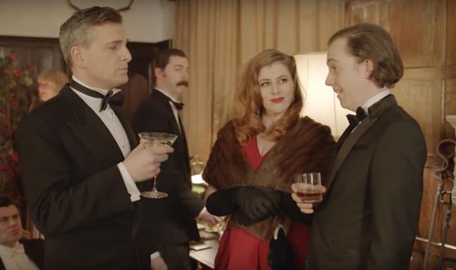 Matthew Steer, Ben Willbond, Lydia Rose Bewley, and Mike Wozniak in Drunk History: UK (2015)