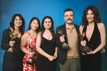 Anaita Wali Zada, Sudnya Shroff, Babak Jalali, Rachael Fung, and Carolina Cavalli at an event for 39th Film Independent 