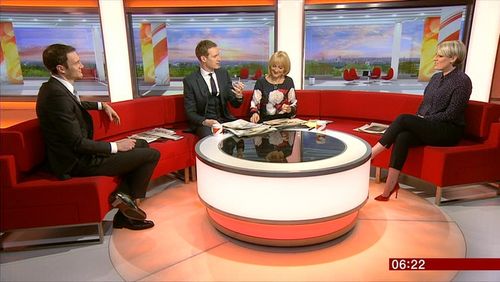 Louise Minchin, Dan Walker, Steph McGovern, and John Watson in Breakfast (2000)