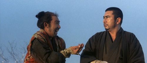 Makoto Fujita and Shintarô Katsu in Zatoichi's Cane Sword (1967)