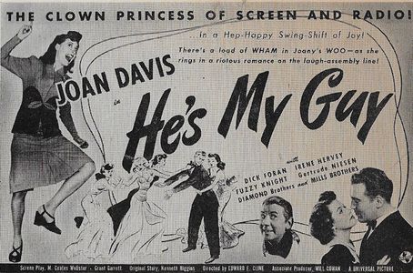 Joan Davis, Dick Foran, Irene Hervey, and Fuzzy Knight in He's My Guy (1943)