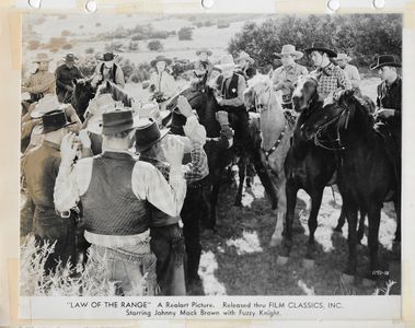 Johnny Mack Brown, Bert Dillard, Terry Frost, Frank Hagney, Fuzzy Knight, Cliff Lyons, Nell O'Day, Jack Rockwell, and Ja