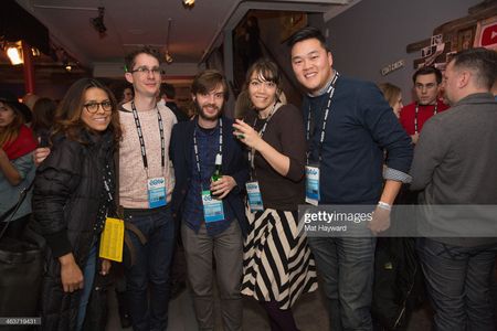 YouTube On Main Street: 2014 Park City JANUARY 18: (L-R) Dilcia Barrera, Alex Grigg, Louis Morton, guest and Sam Chou at