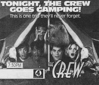 Kristin Bauer van Straten, David Burke, Charles Esten, Rose Jackson, and Dondré T. Whitfield in The Crew (1995)