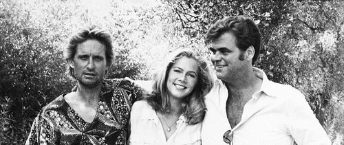 Michael Douglas, Kathleen Turner, and Joel Douglas