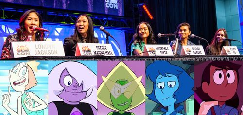 2019 Los Angeles Comic-Con LOS ANGELES, CALIFORNIA - OCTOBER 12: Deedee Magno Hall, Michaela Dietz, Shelby Rabara, Jenni