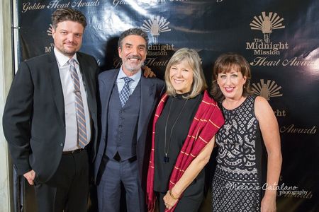 Matt Jones, Chuck Lorre, Mimi Kennedy and Beth Hall at Midnight Mission Golden Heart Award Ceremony