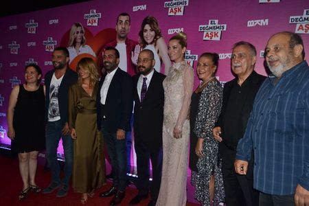 Haldun Boysan, Ferdi Akarnur, Cem Kiliç, Begüm Kütük, Emre Karayel, Ceren Moray, Umut Kirca, and Gülsüm Alkan at an even