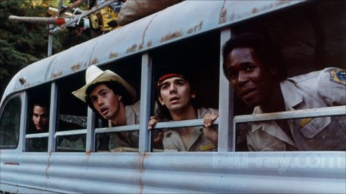 John Friedrich, Ernest Harden Jr., Lewis Smith, and Adrian Zmed in The Final Terror (1983)