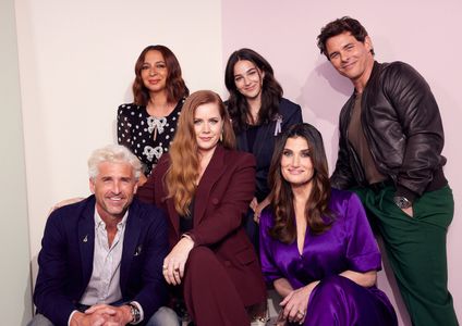 Patrick Dempsey, James Marsden, Amy Adams, Idina Menzel, Maya Rudolph, and Gabriella Baldacchino at an event for Disench