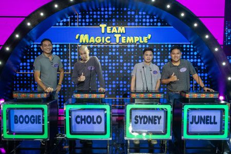 Junell Hernando, Cholo Escaño, Sydney Sacdalan, and Boogie Bugayong in Family Feud Philippines (2022)